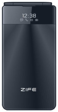 Closed navy Zife flip phone